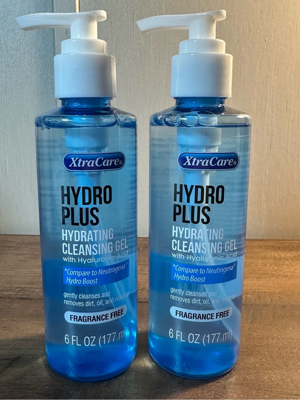 XtraCare 2pk Hydro Plus Hydrating Cleansing Gel W/ Hyaluronic Acid  6fl Oz NEW